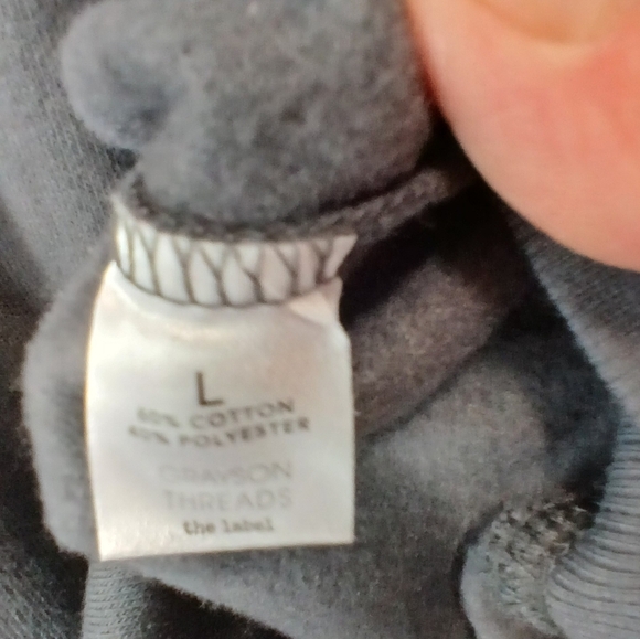 Grayson Threads Gray Sweatshirt Manifest Gold Butterfly Women's Size Large Comfy - Picture 5 of 6